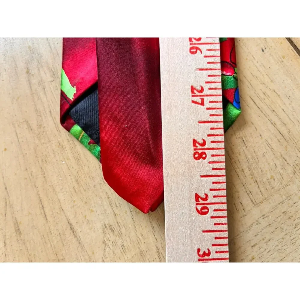 Vintage Jerry Garcia Silk Christmas Tie Collection 56 Abstract Tree Red Holiday